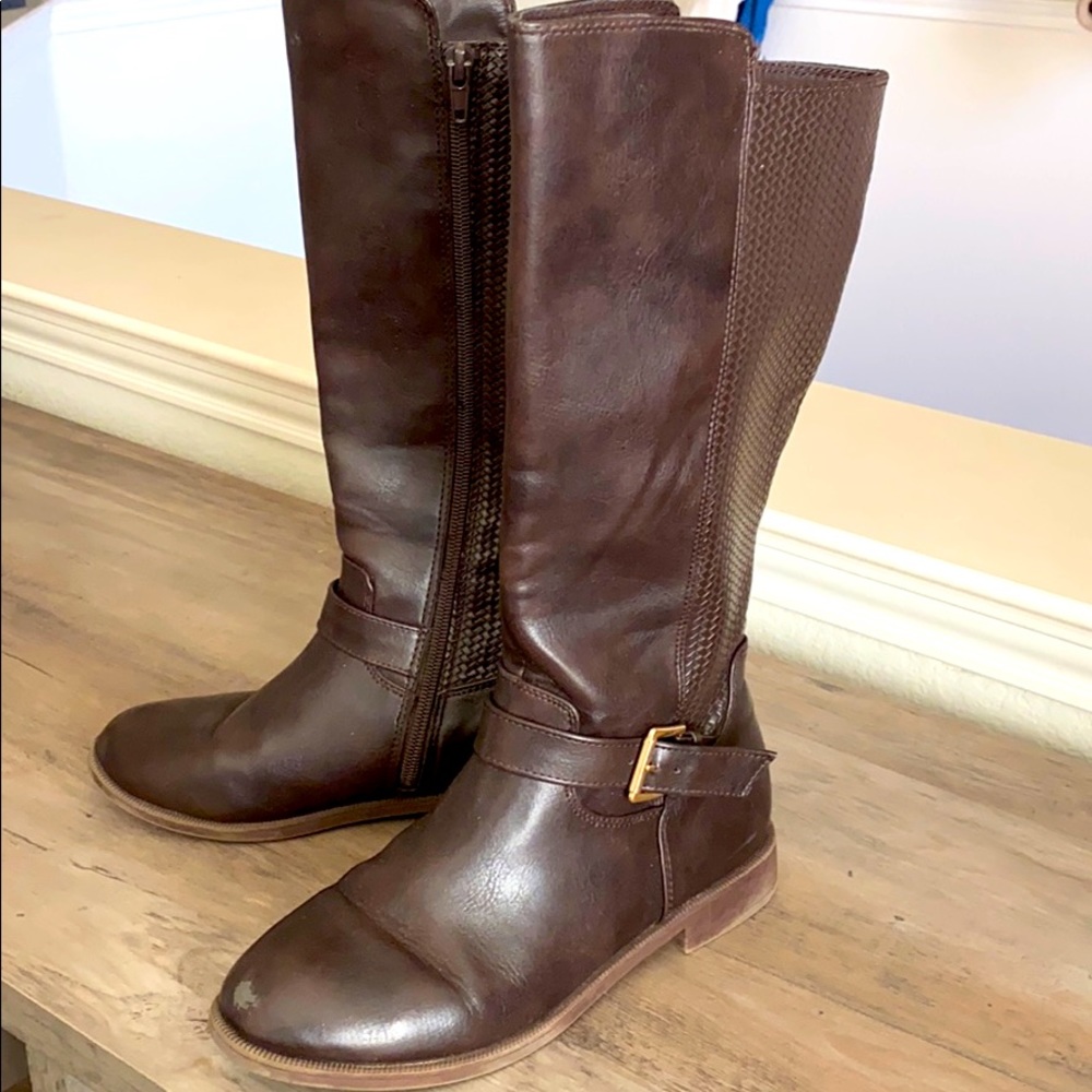 Tall brown boots